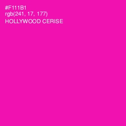 #F111B1 - Hollywood Cerise Color Image
