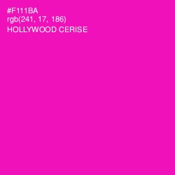 #F111BA - Hollywood Cerise Color Image