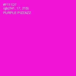 #F111D7 - Purple Pizzazz Color Image