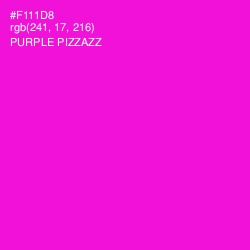 #F111D8 - Purple Pizzazz Color Image