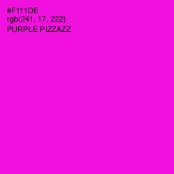 #F111DE - Purple Pizzazz Color Image