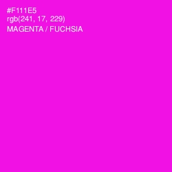 #F111E5 - Magenta / Fuchsia Color Image