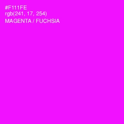 #F111FE - Magenta / Fuchsia Color Image