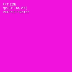 #F112DE - Purple Pizzazz Color Image
