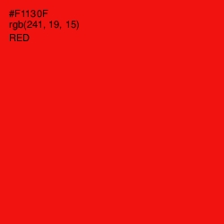 #F1130F - Red Color Image