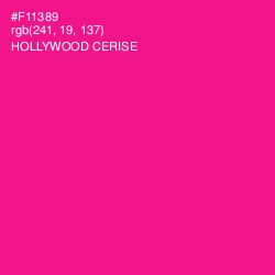 #F11389 - Hollywood Cerise Color Image