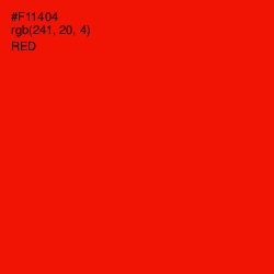 #F11404 - Red Color Image