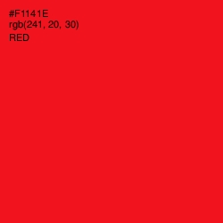 #F1141E - Red Color Image