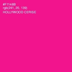 #F1148B - Hollywood Cerise Color Image