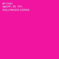 #F114A1 - Hollywood Cerise Color Image