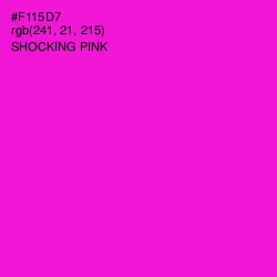 #F115D7 - Shocking Pink Color Image