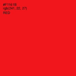 #F1161B - Red Color Image