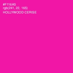 #F116A5 - Hollywood Cerise Color Image