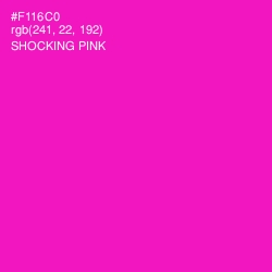 #F116C0 - Shocking Pink Color Image