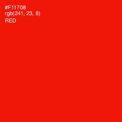 #F11708 - Red Color Image
