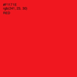 #F1171E - Red Color Image