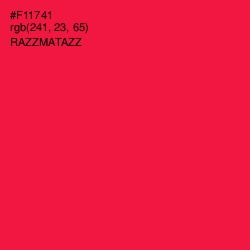 #F11741 - Razzmatazz Color Image