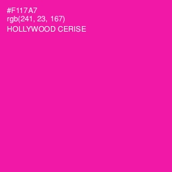 #F117A7 - Hollywood Cerise Color Image