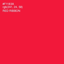 #F1183A - Red Ribbon Color Image