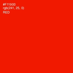 #F11900 - Red Color Image