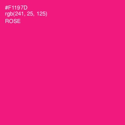 #F1197D - Rose Color Image