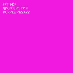 #F119DF - Purple Pizzazz Color Image