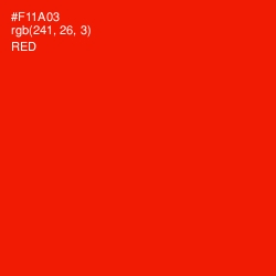 #F11A03 - Red Color Image