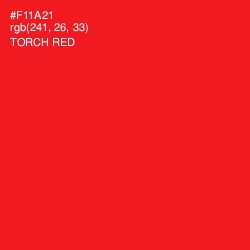 #F11A21 - Torch Red Color Image