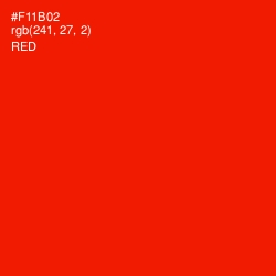 #F11B02 - Red Color Image