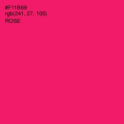 #F11B69 - Rose Color Image