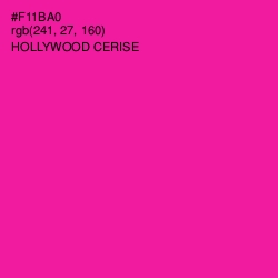 #F11BA0 - Hollywood Cerise Color Image