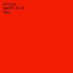 #F11C02 - Red Color Image