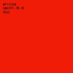 #F11C08 - Red Color Image