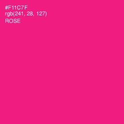 #F11C7F - Rose Color Image
