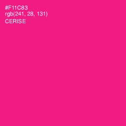 #F11C83 - Cerise Color Image