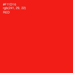 #F11D16 - Red Color Image