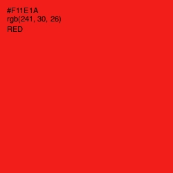 #F11E1A - Red Color Image