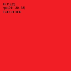 #F11E26 - Torch Red Color Image