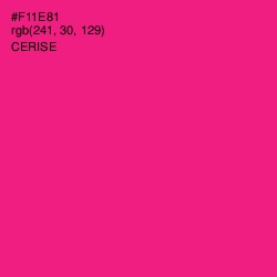 #F11E81 - Cerise Color Image