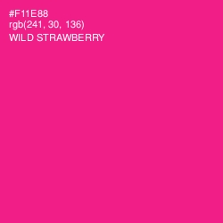 #F11E88 - Wild Strawberry Color Image