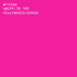 #F11EA0 - Hollywood Cerise Color Image