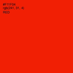 #F11F04 - Red Color Image