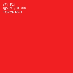 #F11F21 - Torch Red Color Image