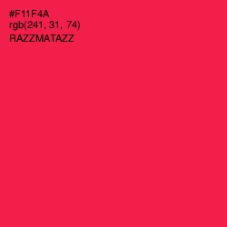 #F11F4A - Razzmatazz Color Image