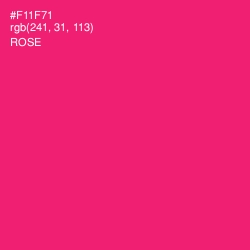 #F11F71 - Rose Color Image