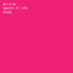 #F11F78 - Rose Color Image