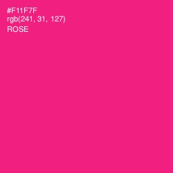 #F11F7F - Rose Color Image