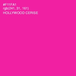 #F11FA1 - Hollywood Cerise Color Image