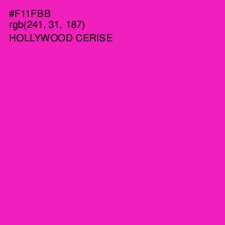 #F11FBB - Hollywood Cerise Color Image