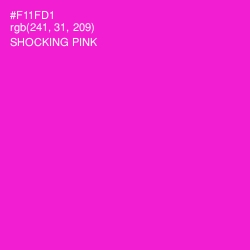 #F11FD1 - Shocking Pink Color Image